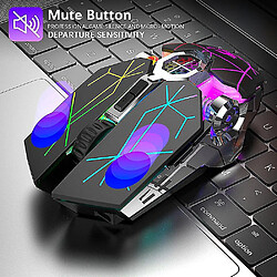 Universal Souris de jeu sans fil 2.4G 2400DPI USB RECHARGAGE MUTE Backlight souris souris en option Bluetooth Formt