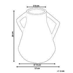 Avis Beliani Vase à fleurs FERMI fait à la main Céramique 20 cm Noir