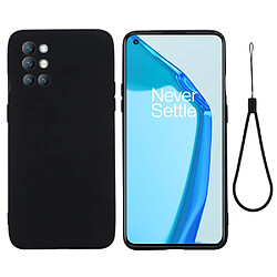 Coque en silicone, antichoc avec sangle noir pour votre OnePlus 9R