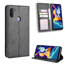 Etui en PU style vintage noir pour votre Samsung Galaxy A11