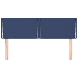 Avis Maison Chic Lot de 2 Têtes de lit design Bleu pour chambre - Décoration de lit 72x5x78/88 cm Tissu -MN87933