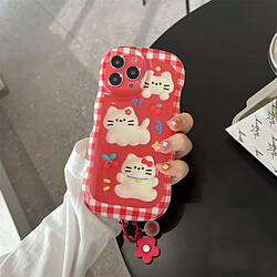 Avis GUPBOO Étui pour iPhone13 Cherry Bow Knot Cat Creative Mobile Phone Case Petite Fleur Anti-chute