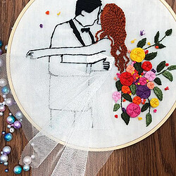 Acheter Kit De Broderie à L'aiguille Avec Outils De Base Décoration De Mariage Saint-Valentin C