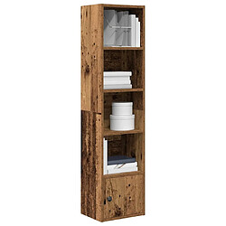 vidaXL Bibliothèque vieux bois 31x24x127 cm bois d'ingénierie