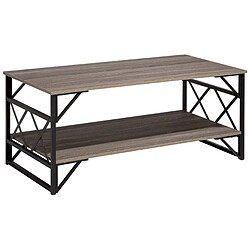 Beliani Table basse Panneau de particules de bois Taupe BOLTON