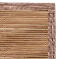 vidaXL Tapis en bambou marron à latte rectangulaire 80 x 200 cm pas cher