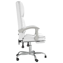 Avis vidaXL Fauteuil de massage inclinable de bureau Blanc Similicuir