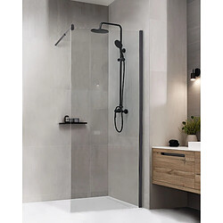 Beliani Parois de douche AHAUS 80 x 190 cm Noir