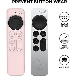 SANAG etui Pour Apple Tv 4K Hd Siri Remote 3E Generation(2022) / Apple Tv Siri Remote 2E Generation(2021) Leger, Mince, Silicone Sans Rayures, Absorption Chocs, Accès Complet À Toutes Fonctions pas cher