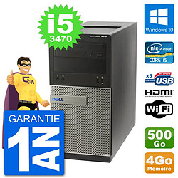 PC Dell 3010 MT i5-3470 RAM 4Go Disque Dur 500Go HDMI Windows 10 Wifi - Occasion