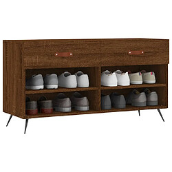 Avis Maison Chic Banc à chaussures | Meuble de rangement à chaussures Meuble d'Entrée chêne marron 102x35x55 cm bois d'ingénierie -MN65450