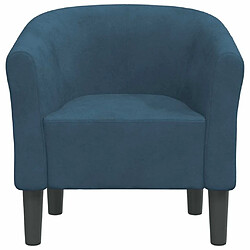 Avis Maison Chic Fauteuil relax,Chaise pour salon cabriolet bleu foncé velours -MN31317