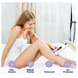 Chrono Épilation au laser pour femme IPL Appareil d'épilation, machine d'épilation FDA mise à niveau à 999 999 flashs, violet