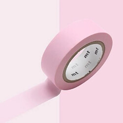 Masking tape unicolore pastel - Rose - 1,5 cm x 7 m