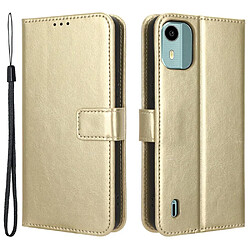 Htdmobiles Housse pour Nokia C12 / C12 Pro / C12 Plus - etui coque pochette portefeuille + film ecran - OR pas cher