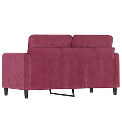 Acheter vidaXL Canapé à 2 places Rouge bordeaux 120 cm Velours