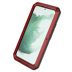 Coque en silicone + métal antichoc rouge pour votre Samsung Galaxy S22 Plus 5G