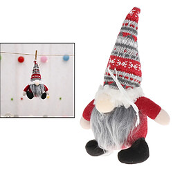 Acheter Jouet En Peluche Santa Gnome Fait à La Main Pour Arbre De Noël Décor Suspendu Rouge