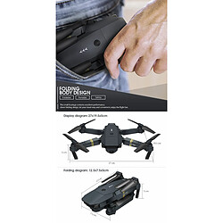 Universal E58 télécommandé quadcopter mini drone wifi fpv professionnel avec 4K grand angle HD caméra bras pliable racing de nitos | télécommandé hélicoptère(Le noir)