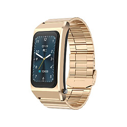 Yonis Montre Connectée Or 2 En 1 Écouteurs Bluetooth