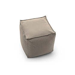 Acheter Autrement Talamo Italia Pouf Perla, 100% Made in Italy, Pouf carré en tissu doux, 45x45h45 cm, Couleur Beige