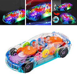 Bébé Voiture Jouet avec Musique et Lumières Transparent Mécanique Vitesse Jouet de Voiture Automatique Direction sur Contacter Creative Cadeaux