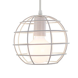 Stoex Moderne Simple Lustre Suspension en Cage Style Industrielle - Blanc