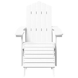 Avis vidaXL Chaises de jardin Adirondack lot de 2 repose-pieds PEHD Blanc