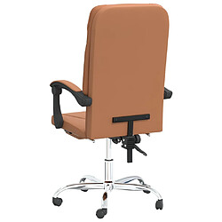 Acheter vidaXL Fauteuil inclinable de bureau Marron Similicuir