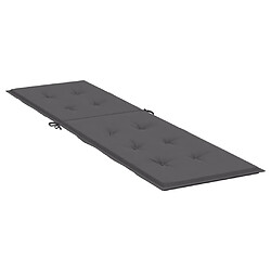 Avis vidaXL Coussin de chaise de terrasse anthracite (75+105)x50x4 cm