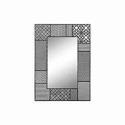 Miroir mural DKD Home Decor Miroir Noir Métal (66 x 1,5 x 92 cm)