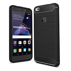 Xeptio Coque de protection brossée Carbon Huawei P8 LITE 2017 noire