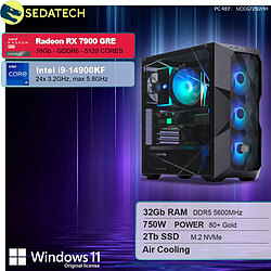 Sedatech PC Gamer • Intel i9-14900KF • RX 7900 GRE • 32Go DDR5 • 2To SSD M.2 • Windows 11