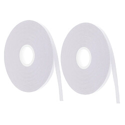 2 Rouleaux De Ruban Adhésif Double Face Blanc Ruban Adhésif Lavable 54 Verges 1 Cm