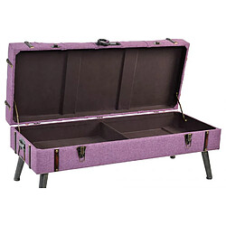 Pegane Banquette Coffre en métal et MDF coloris fuchsia - Longueur 102 x Profondeur 42 x Hauteur 40,5 cm pas cher