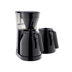 MELITTA Easy Therm II - Cafetiere filtre 1L - 1050 W + 2eme verseuse - Noir