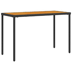 vidaXL Table de jardin avec dessus en bois d'acacia noir 115x54x74 cm