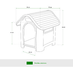 Acheter Niche pour Chien Petit Gardiun Kira 75x59x66 cm Fabriquée en Résine Couleur Beige/Vert