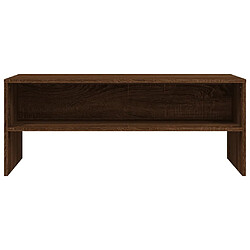 Avis vidaXL Meuble TV Chêne marron 100x40x40 cm Bois d'ingénierie