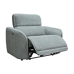 Vente-Unique Fauteuil relax électrique en tissu chiné gris OZARTO pas cher