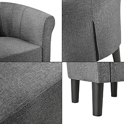 Acheter Fauteuil Jelgava 70 x 70 x 58 cm Gris Foncé [en.casa]