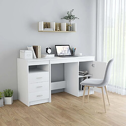 Avis Maison Chic Bureau,Table de travail,bureau de travail pour chambre Blanc 140x50x76 cm Aggloméré -GKD63236