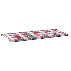 Maison Chic Coussin Confort | pouf | Coussin de banc de jardin motif à carreaux rouges 100x50x3cm -GKD87697