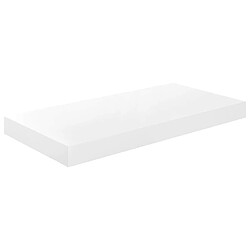 Acheter Maison Chic Lot de 2 Étagère murale flottante,Etagère de rangement Blanc brillant 50x23x3,8 cm MDF -MN31576