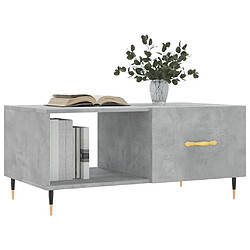 Avis Maison Chic Table basse,Table Console Table d'appoint, Table pour salon gris béton 90x50x40 cm bois d'ingénierie -MN91947