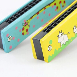 Totalcadeau Harmonica en bois coloré pour enfant jeu Montessori