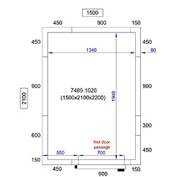 Chambre Froide Positive Pro Line - Hauteur 2200 mm - Combisteel