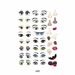 Graines Creatives 1240 gommettes adhésives - yeux et visage