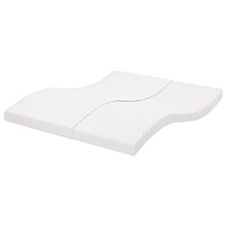 vidaXL Matelas en mousse blanc 200x210 cm 7 zones dureté 20 ILD