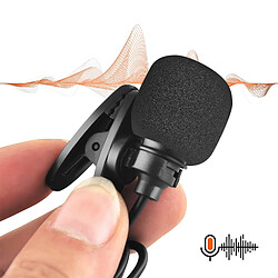 Acheter LinQ Microphone sans fil Lavalier Pince à Clip avec Émetteur VHF Portée 30m Noir